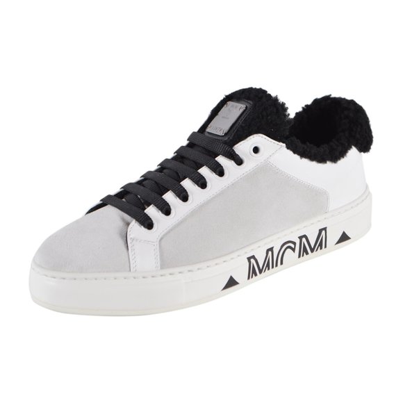 MCM Shoes - MCM Women's Shearling Contrast Logo Sneakers Shoes
